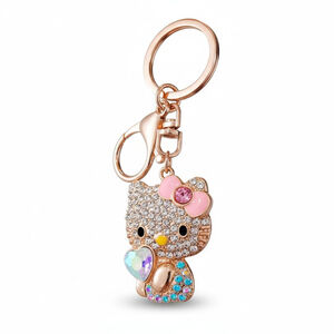 Hello Kitty Character Keychain Purse Charm NWT in Iridescent